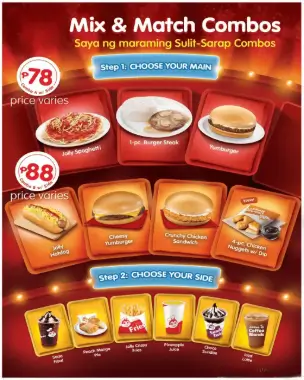 Mix and Match Menu 1 Jollibee Mix and Match Menu