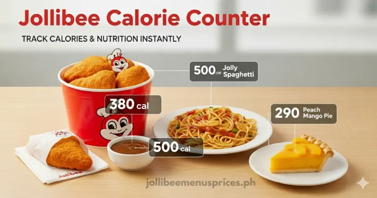 Jollibee Calorie Counter – Track Calories & Nutrition Facts Free 1 Jollibee calorie counter tool and nutrition info
